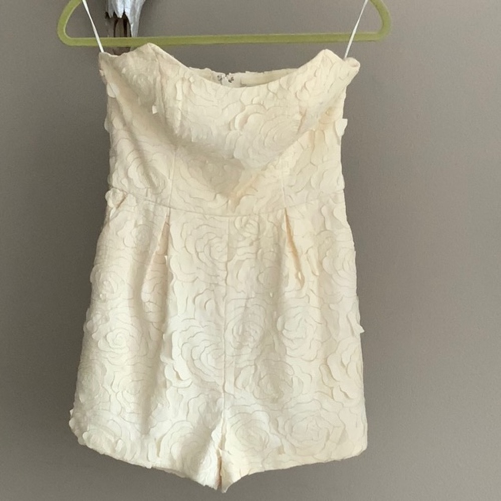KEEPSAKE Cream Short Jumpsuit 2 Pockets